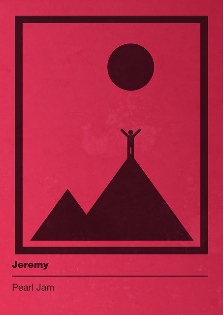 Pearl Jam - Ten - Jeremy, pictogram music poster by Eddie Bouncer, via Flickr Pearl Jam Aesthetic, Pearl Jam Tattoo, Pearl Jam Poster, Jamming Aesthetic, Pearl Jam Art, Pearl Jam Ten, Masculine Tattoos, Pear Jam, Music Poster Design