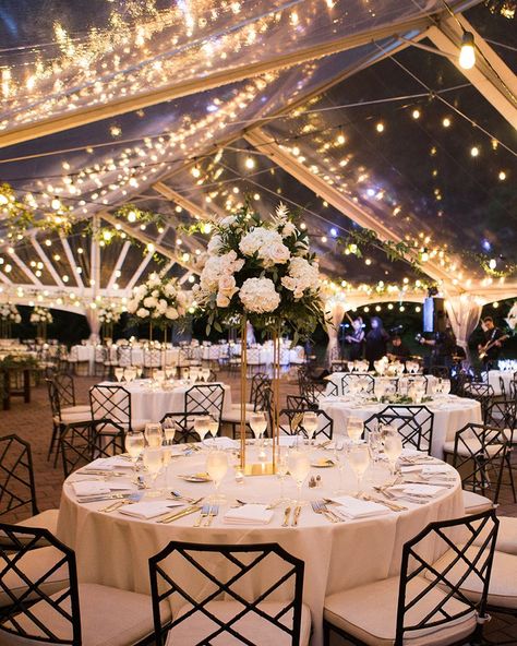 romantic tall wedding centerpieces for clear tented wedding Clear Tent Wedding, Outdoor Tent Wedding, Tent Wedding Reception, Clear Tent, Indoor Wedding Receptions, Tall Wedding Centerpieces, Tafel Decor, Tent Reception, Venue Decorations