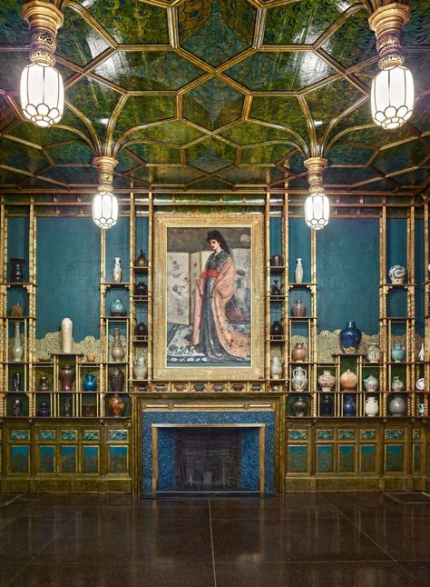 Whistler’s 'Peacock Room' Open After Weeks of Restoration | At the Smithsonian | Smithsonian Magazine The Peacock Room, Peacock Room, James Abbott Mcneill Whistler, James Mcneill Whistler, The Peacock, Smithsonian Institution, Digital Backgrounds, First Art, Victoria And Albert