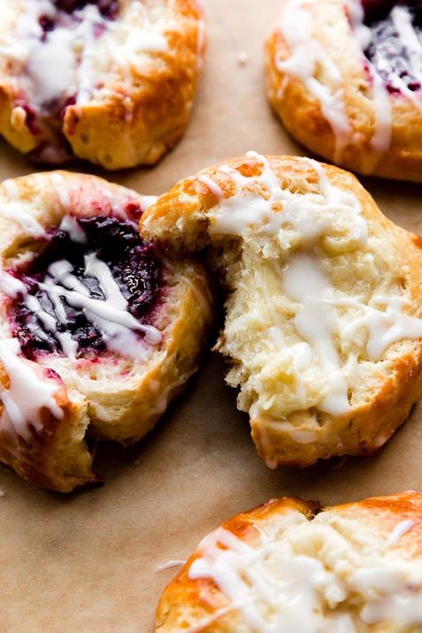 Breakfast Pastry Recipes, Pastry Ideas, Danish Pastry, Blueberry Cream Cheese, Homemade Pastries, Homemade Dough, Danish Food, Pumpkin Butter, Breakfast Pastries