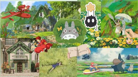 Aesthetic Studio Ghibli green #studioghibli #aesthetic #ghibli #arrietty #porcoroso #totoro #tottoro #leventselève #miyazaki Aesthetic Studio Ghibli Wallpaper Laptop, Ghibli Studio Background, Desktop Wallpaper Aesthetic Ghibli, Ghibli Wallpaper For Laptop, Studio Ghibli Background Laptop, Gibli Studio Wallpaper Pc, Ghibli Wallpaper Aesthetic Desktop, Studio Ghibli Macbook Wallpaper, Studio Ghibli Aesthetic Wallpaper Desktop