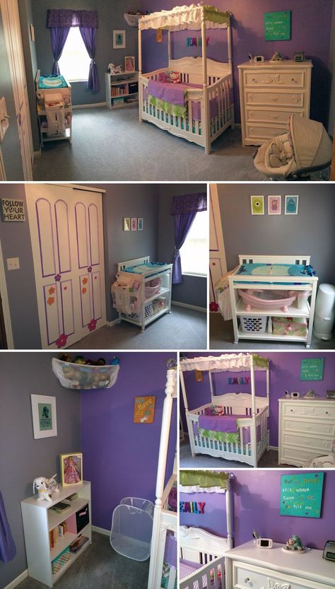 Monster's Inc themed nursery that I put together for my baby girl. Monsters Inc Room, Monsters Inc Nursery, Disney Playroom, Nursery Disney, Disney Themed Rooms, Monsters Inc Baby, Blue Nursery Boy, Disney Room, Disney Room Decor