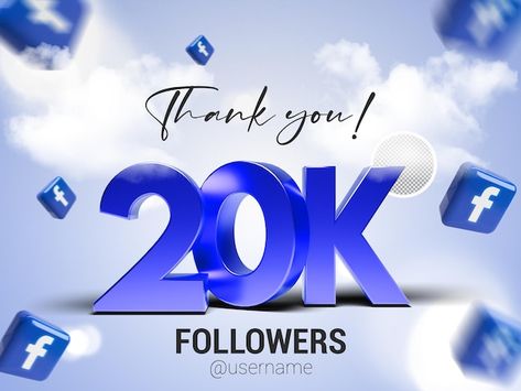 PSD thank you 20k followers on facebook ... | Premium Psd #Freepik #psd #thank-you-subscribers #30k #20k #thank-you-followers Premium Psd Freepik, Thank You Poster Design, Thank You Poster, Dark Doors, Facebook Followers, Thank You Template, Fire Horse, Graphic Shapes Design, Graphic Shapes