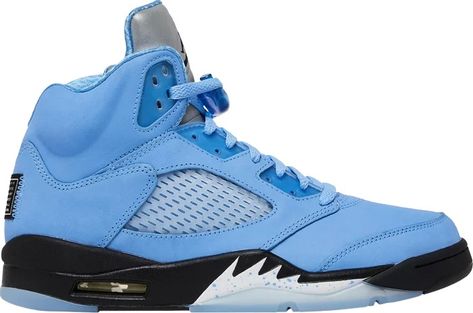 Buy Air Jordan 5 Retro SE 'UNC' Sample - DV1310 401 1195485 SZ | GOAT CA Campus Adidas, Unc University, Nike Air Jordan 5, Sneakers Vans, Jordan 5 Retro, Air Jordan 5 Retro, Tar Heels, Air Jordan 5, Alma Mater