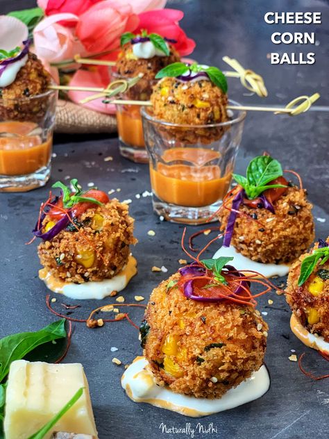 Cheese Corn Balls – New Creamy Cheese Corn, Balls Appetizers, Cheese Corn Balls, Corn Appetizers, Corn Balls, Cheese Corn, Veg Snacks, Indian Appetizers, Diwali Food