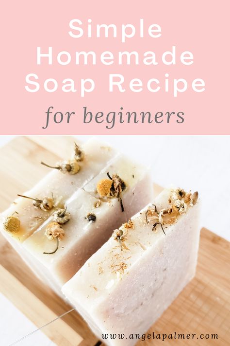 Looking for a simple soap recipe for beginners? This easy 2-oil cold process soap recipe soap recipe is perfect for brand new soap makers. You'll need just olive oil and coconut oil, plus lye, to make this beautiful yet easy soap from scratch. Ready to learn how to make homemade soap? Pin to save, then click over to my farm blog for the simple homemade soap recipe for beginners, and learn how to make cold process soap. Simple Natural Soap Recipe, Coconut And Olive Oil Soap Recipe, Easy Bar Soap Recipes, Cold Process Oatmeal Soap Recipe, Simple Bar Soap Recipe, Homemade Non Toxic Soap, Olive Oil And Coconut Oil Cold Process Soap Recipe, Diy Olive Oil Soap, How To Make Olive Oil Soap