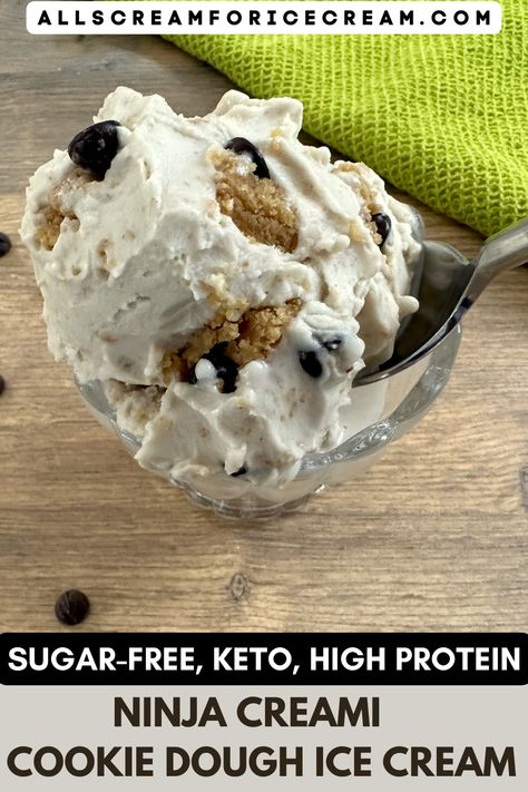 Protein Cookie Dough Ice Cream, Almond Milk Protein Ice Cream, Ninja Creami Protein Cookie Dough Ice Cream, Cookie Dough Ice Cream Ninja Creami, Chefallieskitchen Protein Ice Cream, Cottage Cheese Cookie Dough Ice Cream, Low Carb Protein Ice Cream, High Protein Low Carb Ninja Creami, High Protein Ice Cream Ninja Creami