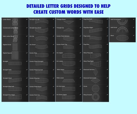 Start creating personalized graphic art using our easy to use letter grid templates! We've added detailed lines within the grids for precision designing.

Our package includes the following instant downloadable files:

★ 43 Procreate letter grid templates
★ A PDF installation guide on how to add the brush set to your Procreate app Letter Grid, Letter Composition, Grid Template, How To Make Letters, Digital Brushes, Lettering Guide, Hand Drawn Fonts, Procreate Brushes Free, Lettering Ideas