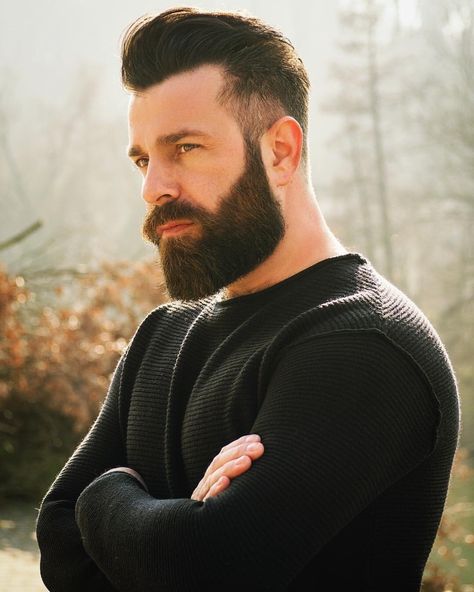 Model With Beard, Beard Men Photography Poses, Men’s Haircuts With Long Beards, Trending Beard Styles, Beard Styles For Bold Head Men, Modern Beard Styles, Long Mustache Short Beard, Stylish Beards, Different Beard Styles