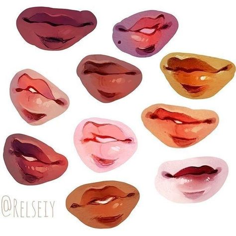 Lip Reference, Beautiful Pencil Drawings, 얼굴 드로잉, Lips Drawing, Arte Sketchbook, For Eyes, Watercolor Paint, Lip Pencil, Anatomy Art