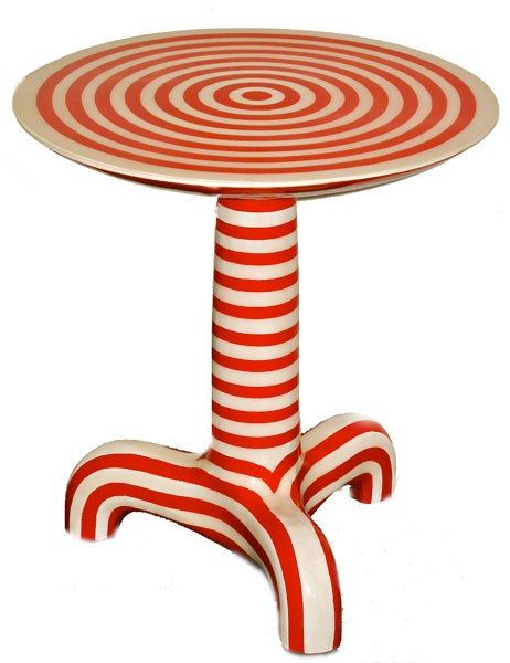 Funky Table, Striped Furniture, Willie Wonka, Stripe Table, Painted Tables, Striped Decor, Cool Tables, Funky Furniture, Willy Wonka