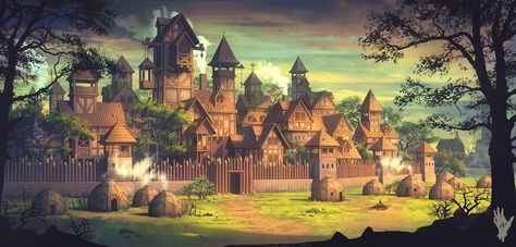 Creatruth-Inspiration - Album on Imgur Fantasy Locations, Fantasy Village, Fantasy Town, Fantasy Background, Rpg Map, Environment Art, Fantasy City, Fantasy Castle, Fantasy Setting