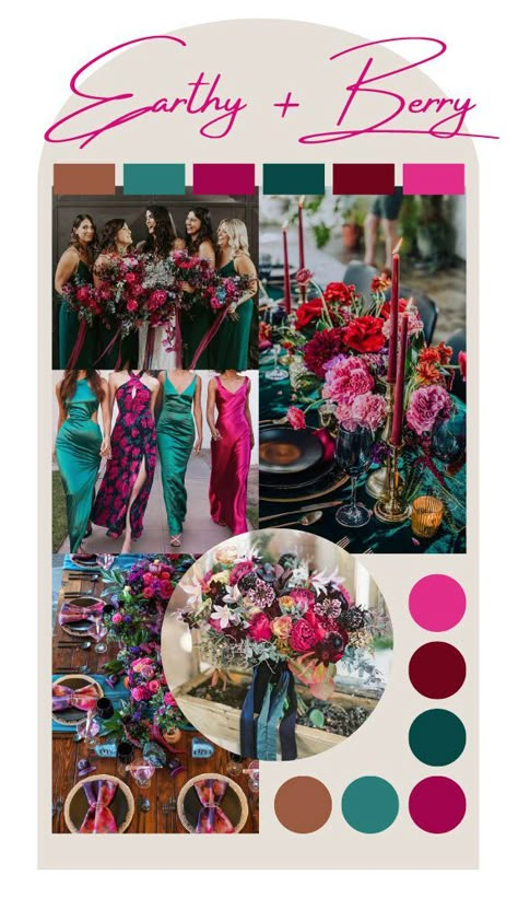 Berry Wedding Theme, Wedding Theme Color Schemes, Berry Wedding, Jewel Tone Wedding, Boda Mexicana, Wedding Theme Colors, Future Wedding Plans, Wedding Color Palette, Wedding Goals