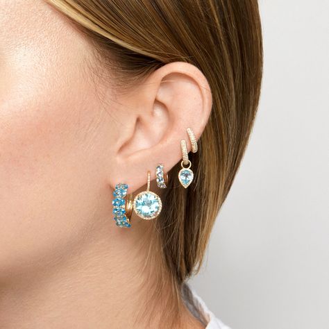 More is more when it comes to ear stacks.. with so many beautiful styles to choose from why not choose them all? Anne Sisteron - Fine Jewelry, Beverly Hills. Free worldwide shipping. Multiple Earrings, Second Piercing, Multiple Piercings, Diamond Huggies, Ear Stack, Gold Number, Huggie Earrings, Green Amethyst, Cuff Earrings