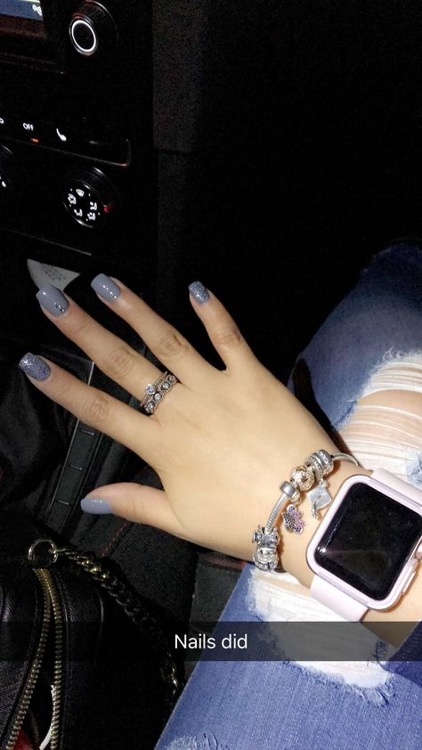 Nails, pandora bracelet, Apple Watch, pandora rings Pandora And Apple Watch, Pandora Bracelet With Apple Watch, Apple Watch And Pandora Bracelet, Pandora Rings Aesthetic, Pandora Bracelet Aesthetic, Pandora Bracelet Designs, Apple Watch Fashion, Pandora Jewelry Charms, Jewelry Chanel