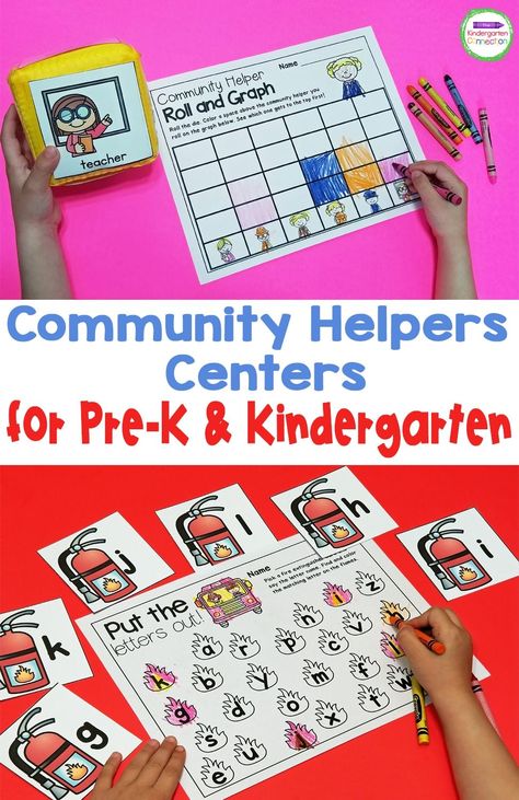 Community Helpers Unit Preschool, Prek Community Helpers Activities, Community Helpers Literacy Activities, Community Helpers Math Activities, Community Helpers Literacy, Community Helpers Centers, Prek Community Helpers, Community Helpers Math, Community Helpers Activity