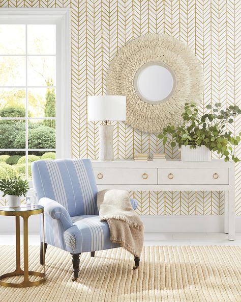 Feather Wallpaper – Gold Feather Wallpaper, Retro Table, Professional Decor, Serena And Lily, Serena & Lily, Coastal Decor, Textured Walls, Removable Wallpaper, Wall Coverings