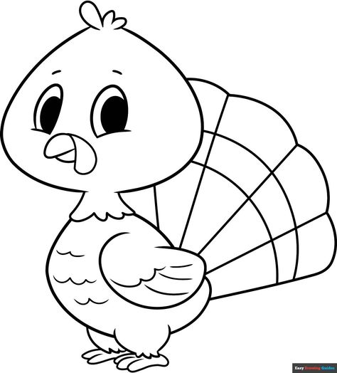 Free, printable Easy Cartoon Turkey Coloring Page for kids. Print it out or color it online. https://easydrawingguides.com/coloring-pages/easy-cartoon-turkey/ How To Draw A Turkey Easy, Pumpkin Coloring Sheet, Turkey Coloring, Thanksgiving Coloring Sheets, Cartoon Turkey, Easy Drawing Guides, Easy Cartoon, Turkey Coloring Pages, Drawing Guides