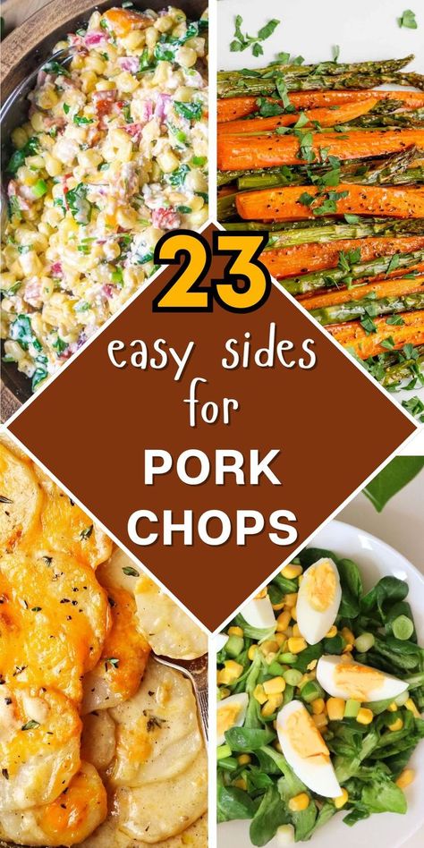 Easy Delicious Pork Chop Side Dishes Pork Chop Dinner Ideas Sides, Side Dishes For Pork Chops, Side Dishes For Pork, Pork Chop Side Dishes, Quick Pork Chops, Quick Dinner Sides, Sides For Pork Chops, Sides For Pork, Vegetable Appetizers