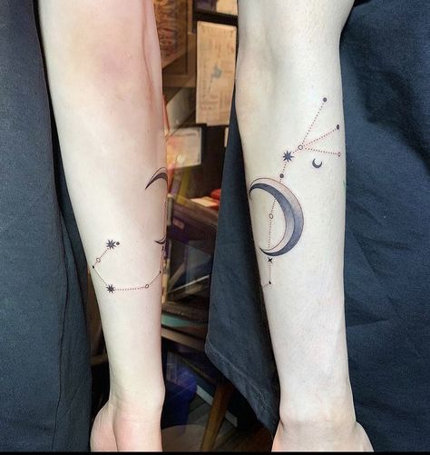 Moon and the Scorpion stars Yugyeom Tattoo, Tat Rings, Scorpion Tattoo, Got7 Yugyeom, Kim Yugyeom, Arm Tattoos, New Tattoo, Moon Tattoo, Pretty Cool