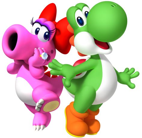 Yoshi & Birdo Yoshi And Birdo Mario, Birdo Mario, Mario Yoshi, Super Mario World, Princesa Peach, Mario Games, Retro Gaming Art, Super Mario Party, Mario Birthday Party