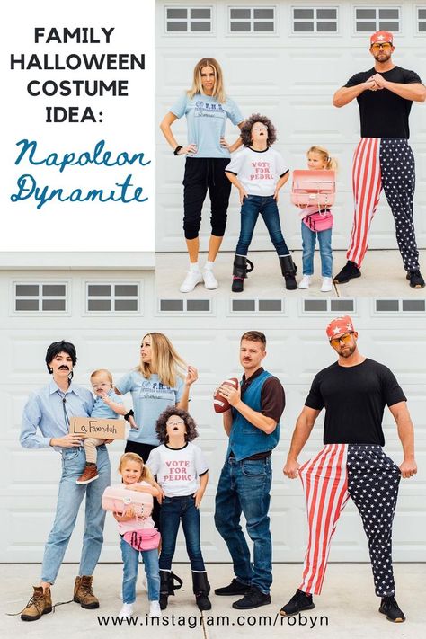 Napoleon Dynamite Family Halloween Costumes, Family Napoleon Dynamite Costumes, Napoleon Dynamite Halloween Costume, Napoleon Dynamite Family Costume, Napoleon Dynamite Characters, Napoleon Dynamite Costume, Different Halloween Costumes, Family Halloween Costume, Halloween Costume Idea