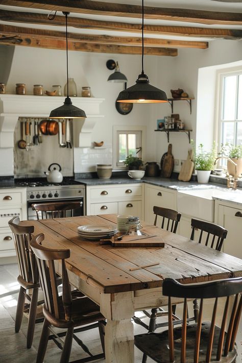 Scandinavian Farmhouse Kitchen, Farmhouse Kitchen Lighting Ideas, Joanna Gaines Kitchen, Small Kitchen Decoration, Trendy Kitchen Design, Scandinavian Farmhouse, Kitchen Lighting Ideas, Farmhouse Kitchen Lighting, European Kitchens