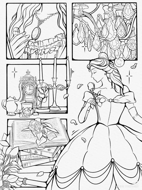 Coloring Pages Disney, Manga Coloring Book, Disney Princess Colors, Whimsical Art Journal, Disney Princess Coloring Pages, Color Drawing Art, Adult Coloring Designs, Detailed Coloring Pages, Princess Coloring Pages