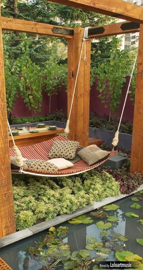 Chillout zone Backyard Hammock, Bohemian Garden, Budget Backyard, Dream Backyard, Backyard Oasis, Diy Backyard, Backyards, Outdoor Design, Outdoor Projects