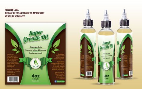 Hair Growth Oil Label Design, Hair Oil Label Design, Hair Oil Logo, Hair Packaging Design, Herbal Design, Oil Label Design, Diy Hair Growth Oil, Natural Illustration, Hair Packaging