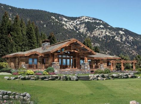 House Styles Exterior, River House Plans, Timber Frame Floor Plans, Log Home Flooring, Log Cabin Style, Mountain Craftsman, Floor Wood, Timber Homes, Log Home Floor Plans