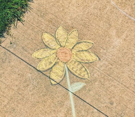 #chalk #summer #vsco #happy #flower #sunflower #chalkart #positive #goodvives Chalk Summer, Best Callus Remover, Summer Vsco, Flower Sunflower, Sidewalk Chalk Art, Pumice Stone, Sidewalk Chalk, Callus Removal, Happy Flowers