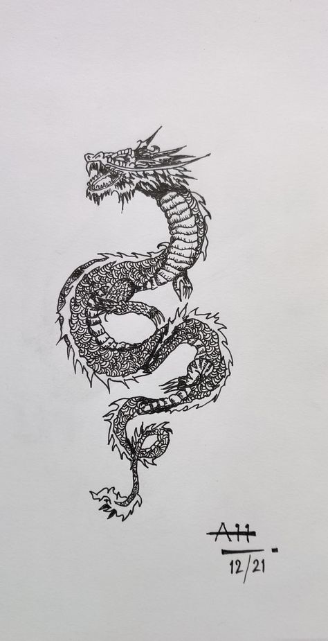 Pen Dragon Drawing, Dragon Pen Sketch, Dragon Pen Drawing, Fountain Pen Drawing, Pen Doodles, Pen Tattoo, History Project, Japanese Drawings, Dragon Sketch