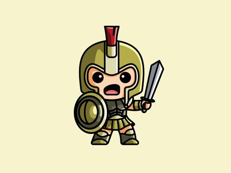 Gladiator by Alfrey Davilla Alfrey Davilla, Dnd Crafts, Pet Logo, Preppy Stickers, Outline Illustration, Pet Logo Design, Bold Logo, Image Icon, Chibi Drawings