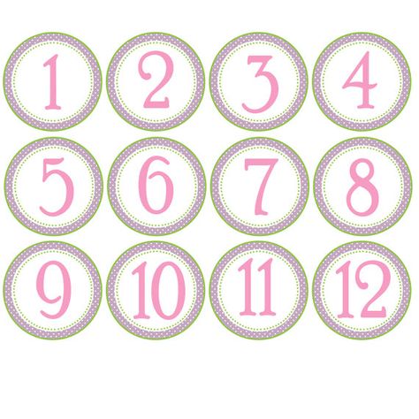 Pink Polka Dots Circle Birthday Party Banner - 12 Month Round Banner Birthday Decorations Birthday Party Favors INSTANT DOWNLOAD Party Photo Decorations, 12 Month Photos, Printable Party Decorations, Birthday Party Banner, Photo Decor, 12 Months, Pink Polka Dots, 1st Birthday Girls, Party Photos