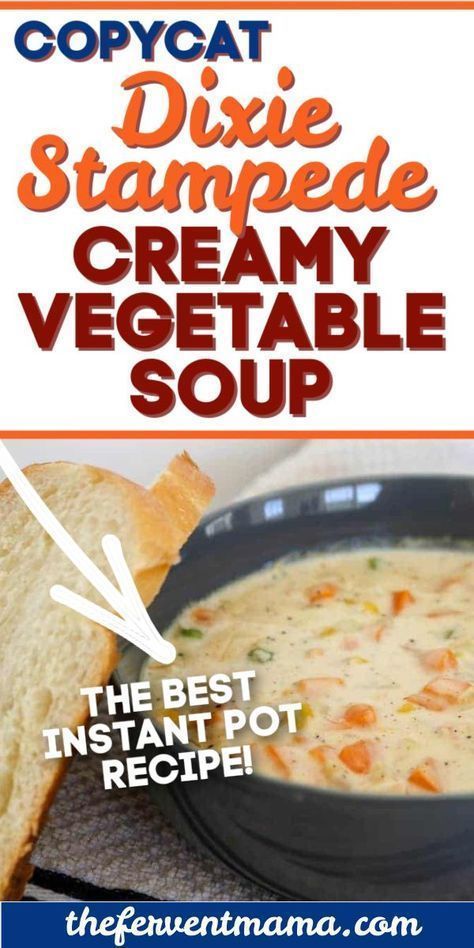 Dixie Stampede Creamy Vegetable Soup Recipe, Stampede Creamy Vegetable Soup, Dixie Stampede Creamy Vegetable Soup, Dixie Stampede Soup, Stampede Soup, Best Vegetable Soup Recipe, Vegetable Soup Crock Pot, Dixie Stampede, Creamy Vegetable Soup