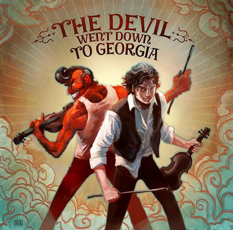 "The Devil Went Down to Georgia" by Giuliano Bròcani Devil Went Down To Georgia, Charlie Daniels Band, Dnd Bard, Marching Band Memes, Animated Pics, Parody Songs, Charlie Daniels, Real Country Music, Country Fried