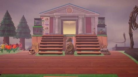 Museum Entrance, Acnh Ideas, New Animal Crossing, Island Ideas, Stray Dogs Anime, Outdoor Ideas, New Leaf, Stray Dogs, Building Design