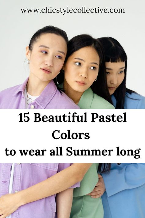 Pastel colors have only recently come into fashion as they are great for summer. Fashion Pastel Colors, Pastel Color Combinations For Clothes, Spring Pastel Outfits, Pastel Colour Blocking Fashion, Trendy Pastel Tops For Summer, Summer Pastel Outfits, Pastel Summer Vacation Dress, Pastel Color Shirts, Dull Colors