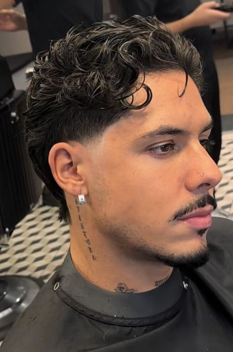 Wavy Men Hairstyles, Men Curly Hairstyles Short Haircuts, Faded Haircut For Men Curly Hair, Long Hair Taper Fade For Men, Curly Curtains Men, 90s Mop Top Hair Mens, Haircuts For Guys With Wavy Hair, Trendy Men’s Haircuts Curly, Curly Hair Fades For Men