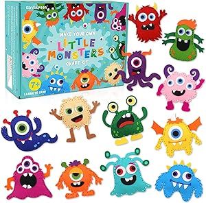 Monsters Craft, Sew For Beginners, Kindergarten Toys, Adopt A Monster, Plush Diy, Toddler Christmas Tree, Kids Sewing Kit, Felt Plush, Felt Monster