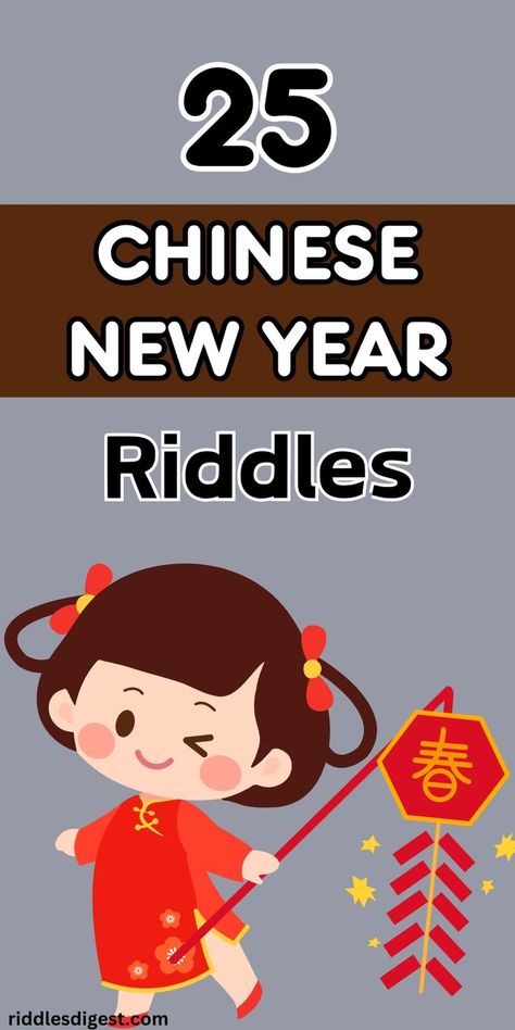 Celebrate the Lunar New Year with 25+ fun Chinese New Year riddles! 🧧✨ Perfect for family gatherings and party games. Discover more festive fun on our blog! Chinese New Year Games, New Year Games, Chinese New Year Celebration, Chinese New Year Party, New Year's Games, Lunar New Year, Fun Challenges, New Year Celebration, New Years Party