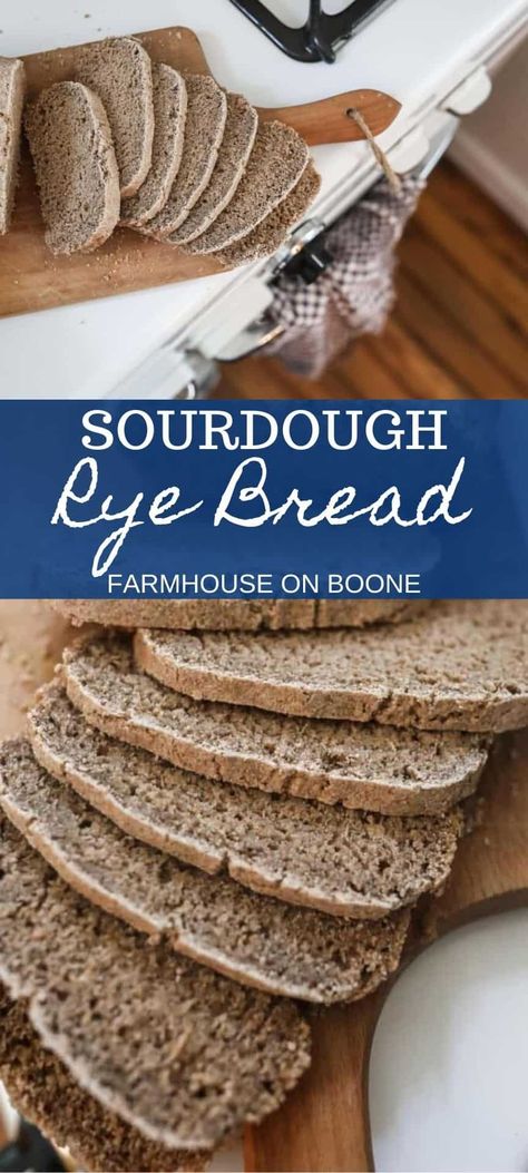 Russian Rye Bread Recipe, Sourdough Bread Healthy, Sandwhich Bread, Rye Sourdough Starter, Sourdough Rye Bread, Rye Sourdough, Farmhouse On Boone, Sourdough Rye, Rye Bread Recipes