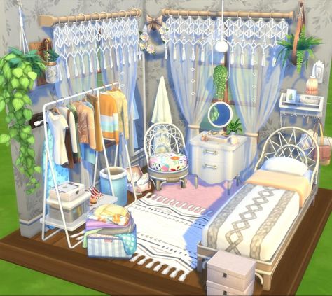 High School Years Sims 4, High School Bedroom, Sims Bedroom, School Bedroom, Sims 4 Bedroom, Sims Clothes, Sims 4 Builds, High School Years, Sims 4 Collections