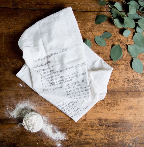 Syrian Donut Recipe Tea Towel - Magnolia Market | Chip & Joanna Gaines Joanna Gaines Recipes, Chocolate Chip Bundt Cake, Chip Joanna Gaines, Recipe Tea Towel, Early Childhood Centre, Towel Cakes, New Home Owner, Pear Cake, Donut Recipe