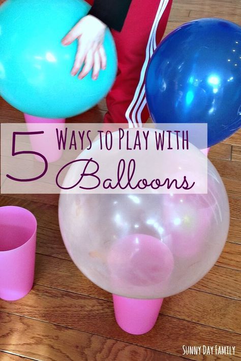 5 Ways to Play with Balloons! These easy balloon games will keep your toddlers entertained for hours! Games For Toddlers Indoor Easy, Easy Games For Preschoolers, Games To Play With Toddlers, Toddler Birthday Games, Awana Games, Balloon Party Games, Balloon Games For Kids, Easy Games For Kids, Rainy Day Activities For Kids