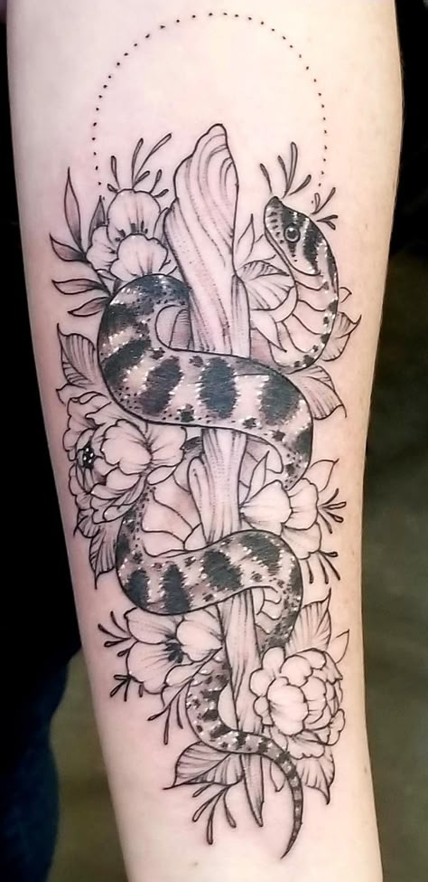 Ems Snake Tattoo, Rod Of Asclepius Tattoo Nurse, Floral Caduceus Tattoo, The Rod Of Asclepius Tattoo, Medical Snake Tattoo, Rod Of Asclepius Art, Medical Tatoos Ideas, Staff Of Asclepius Tattoo, Hognose Tattoo