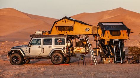 Rooftop Tents, Camping 4x4, Adventure Jeep, Tent Ideas, Car Journey, Camping Lifestyle, Tactical Truck, Travel Camper, Adventure Trailers