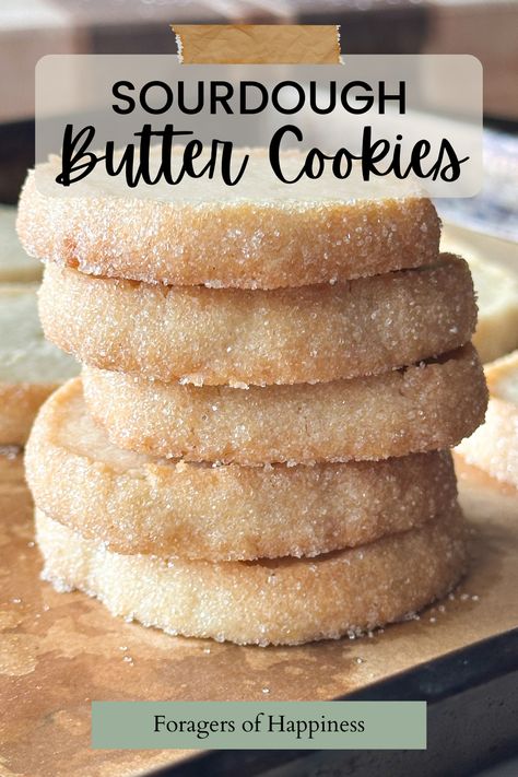 These sourdough butter cookies are a type of shortbread cookie that are made to taste like classic French Butter Cookies. The best part of these cookies is they are super easy to make and contain only a few pantry ingredients. These easy sourdough discard cookies have so many variations and ways you can customize them. You can make them the same day or make h to em ahead and freeze the dough. This sourdough discard recipe is perfect for Easter, Mother’s Day and Tea Parties. Sour Dough Dessert, Sourdough Sugar Cookie Bars, Sourdough Discard Lemon Cookies, Sourdough Cookies Discard, Sourdough Discard Shortbread, Sourdough Starter Discard Cookies, Best Sourdough Cookies, Sourdough Recipe Ideas, Sourdough Discard Recipes Easter