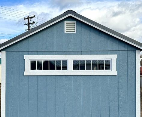 Add many lengths of transom windows to your walls for extra light! Pictured 10" x60" Sheds By Design North Carolina Shed Accessories, Transom Windows, Motion Sensor, Solar Lights, Shutters, North Carolina, Shed, Solar, Motion